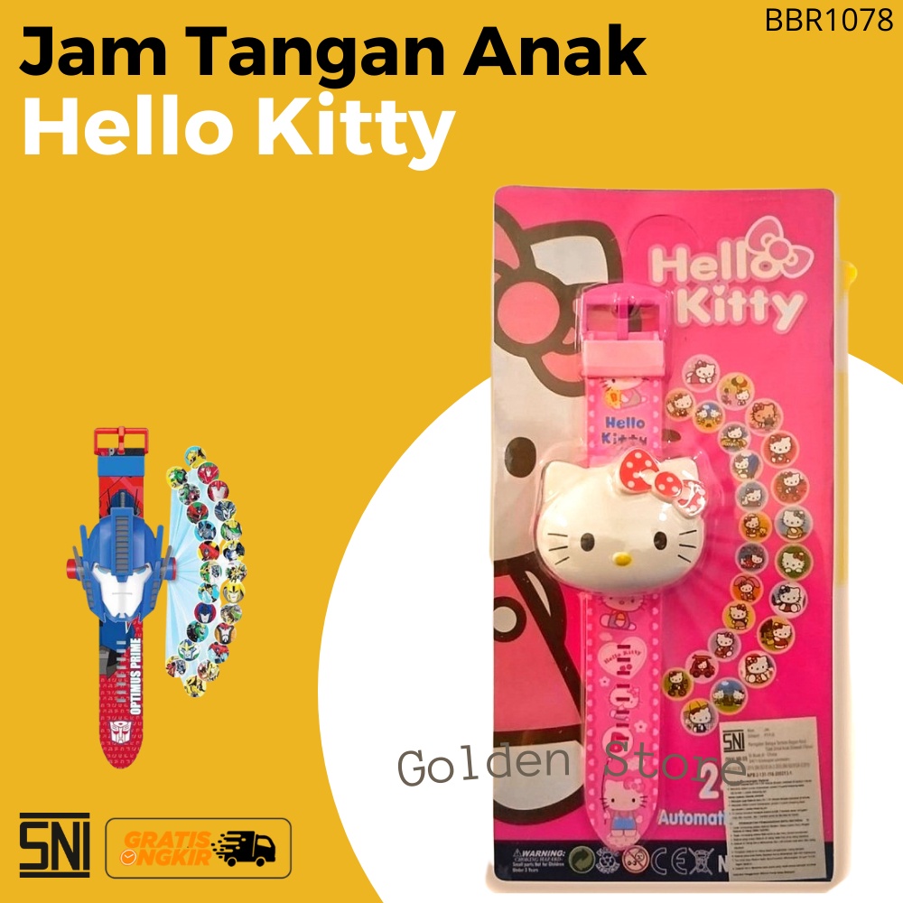Jam Tangan LED anak karakter BTS - Superhero Avenger dan Karakter Lucu Hello Kitty - Proyektor