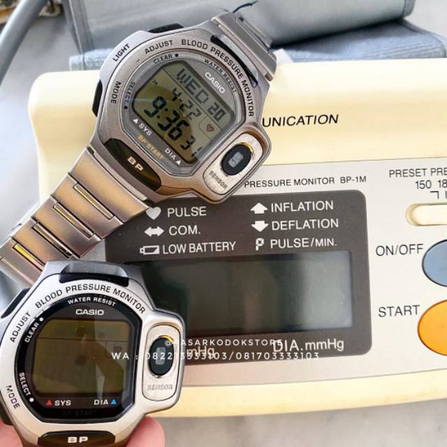 JAM TANGAN ORIGINAL CASIO VINTAGE BP-1D-7DR BLOOD PRESSURE