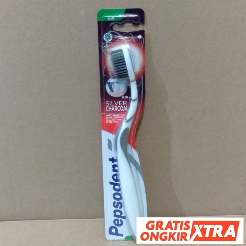 PEPSODENT SIKAT GIGI CHARCOAL SILVER SOFT 1PCS
