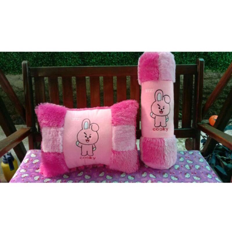 Bantal Set Sepasang BTS BT21 Cooky Tata Chimmy Koya Shooky RJ Army Dan Guling Lembut Murah