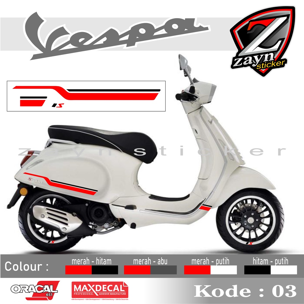 TERMURAH, LIST STICKER CUTTING STRIPING STIKER VESPA SPRINT LIVERY 2021 03