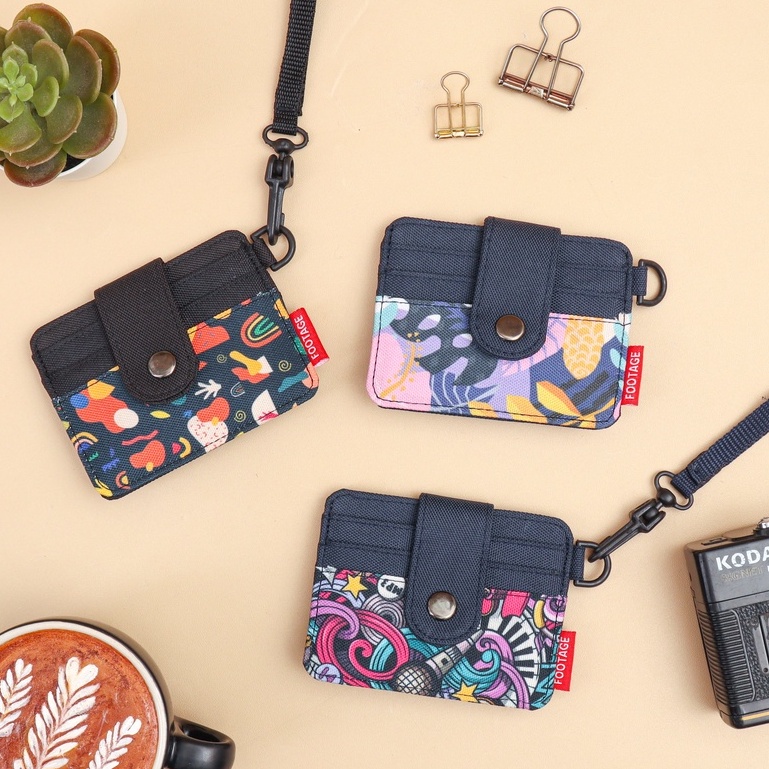 Card Holder Kalung Gantung Dompet Kartu Tipis dan Uang Pria Wanita Simple Hanging Wallet