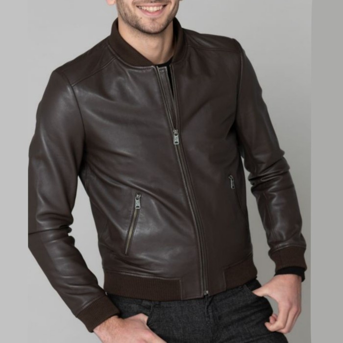 jaket kulit pria jaket kulit asli bomber pria model terbaru dari kulit asli domba Garut jaket kulit 