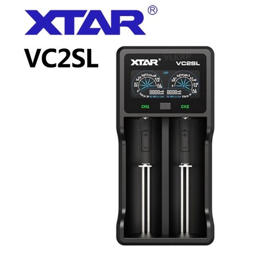 XTAR VC2SL CHARGER, PROTECTED 21700, USB C, POWER BANK FUNCTION UPGRADE FROM VC2S