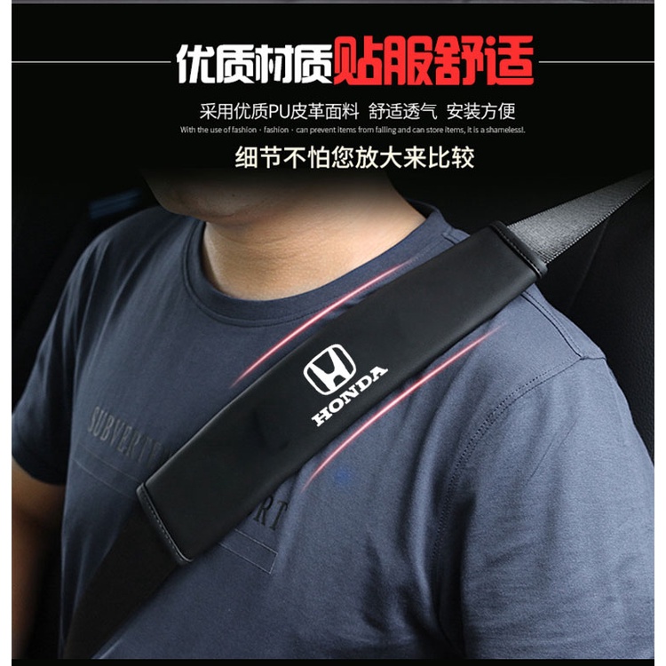 G-club Cover Pelindung Bahu Bahan Kulit Untuk Sabuk Pengaman Mobil Honda