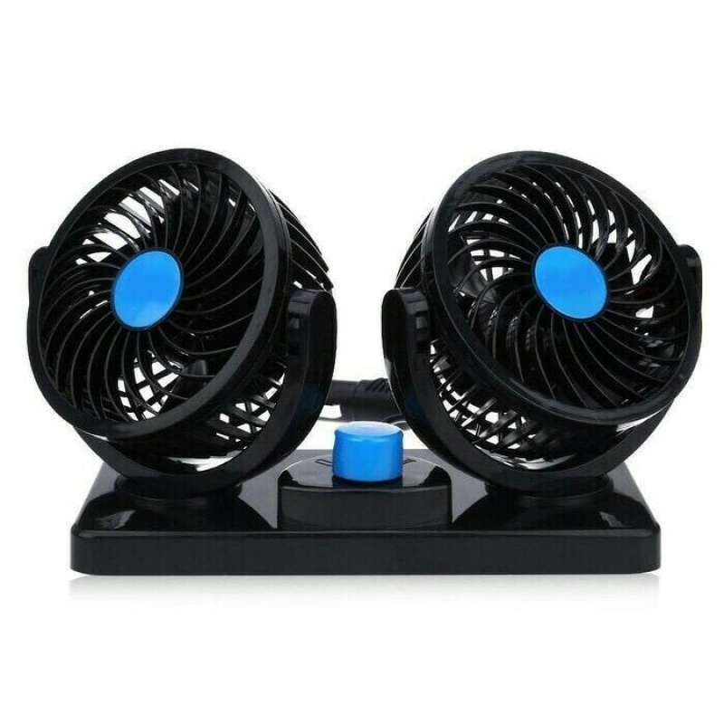 (BISA COD)Kipas Angin Mobil Double Headed Putar 360° 2 Speed 12V-V-303 vanstar/double fan Car Cooling Double Fan