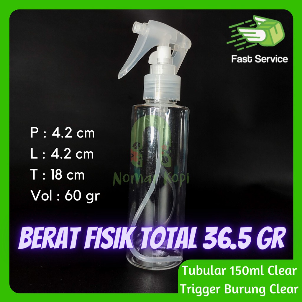 Botol 150ML Tabular Clear Mini Trigger Burung