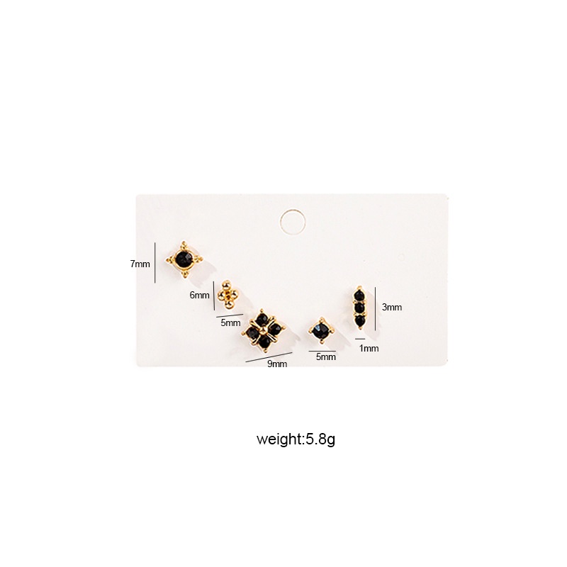 5pcs / Set Anting Stud Hypoallergenic Non Tarnish Untuk Wanita