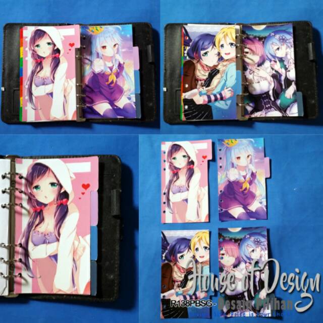 

Pembatas Binder 2 Ring, 6 Ring, 20 Ring, 26 Ring Anime 1 set 4 lembar Murah
