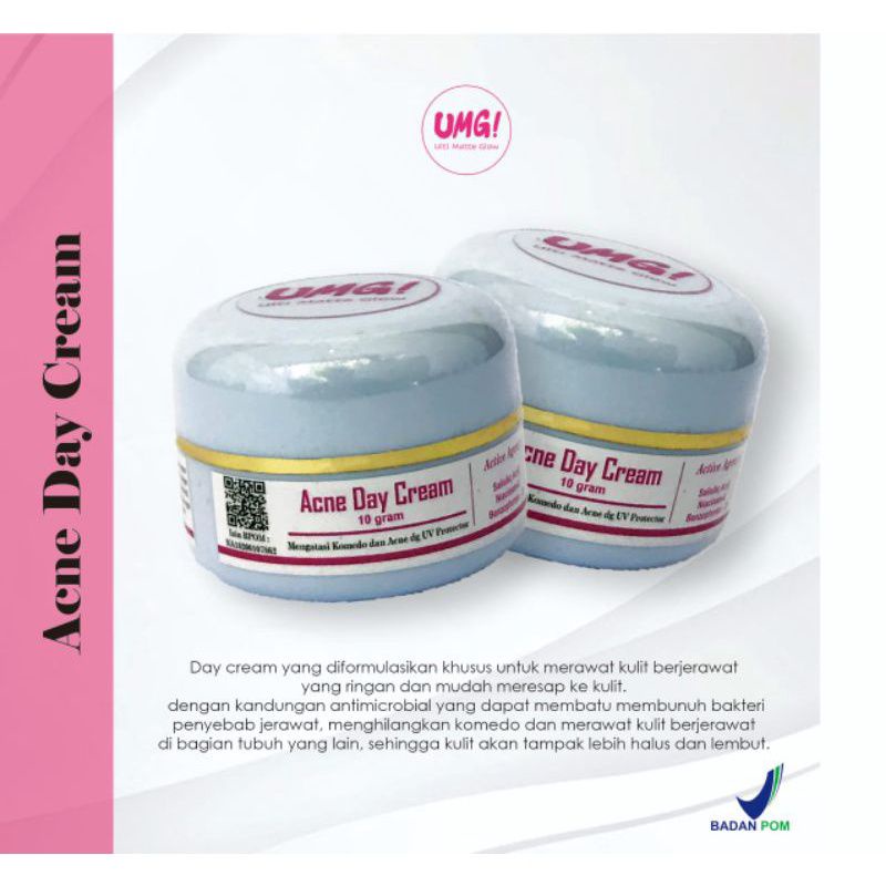 UMG Ulti Matte Glow Acne Day Cream BPOM Aman Bumil Busui