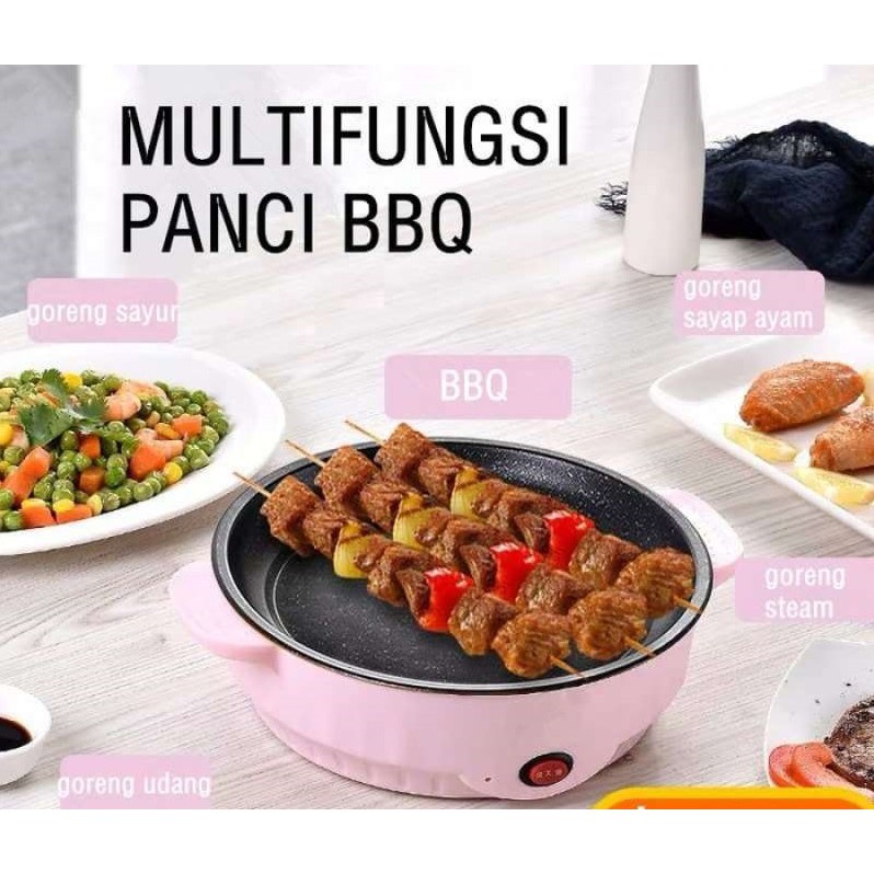 M&amp;M KOREAN PAN MULTIFUNGSI/Alat Panggang listrik eletric Panci Elektrik/panci listrik/Panci BBQ