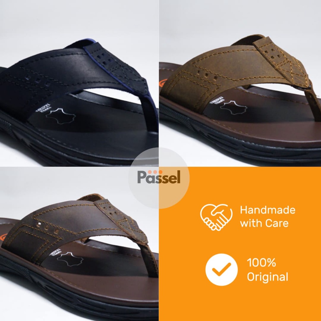 Donatello Sz. 39-43 Sandal Jepit Pria Kulit Asli Genuine Leather | AG81081