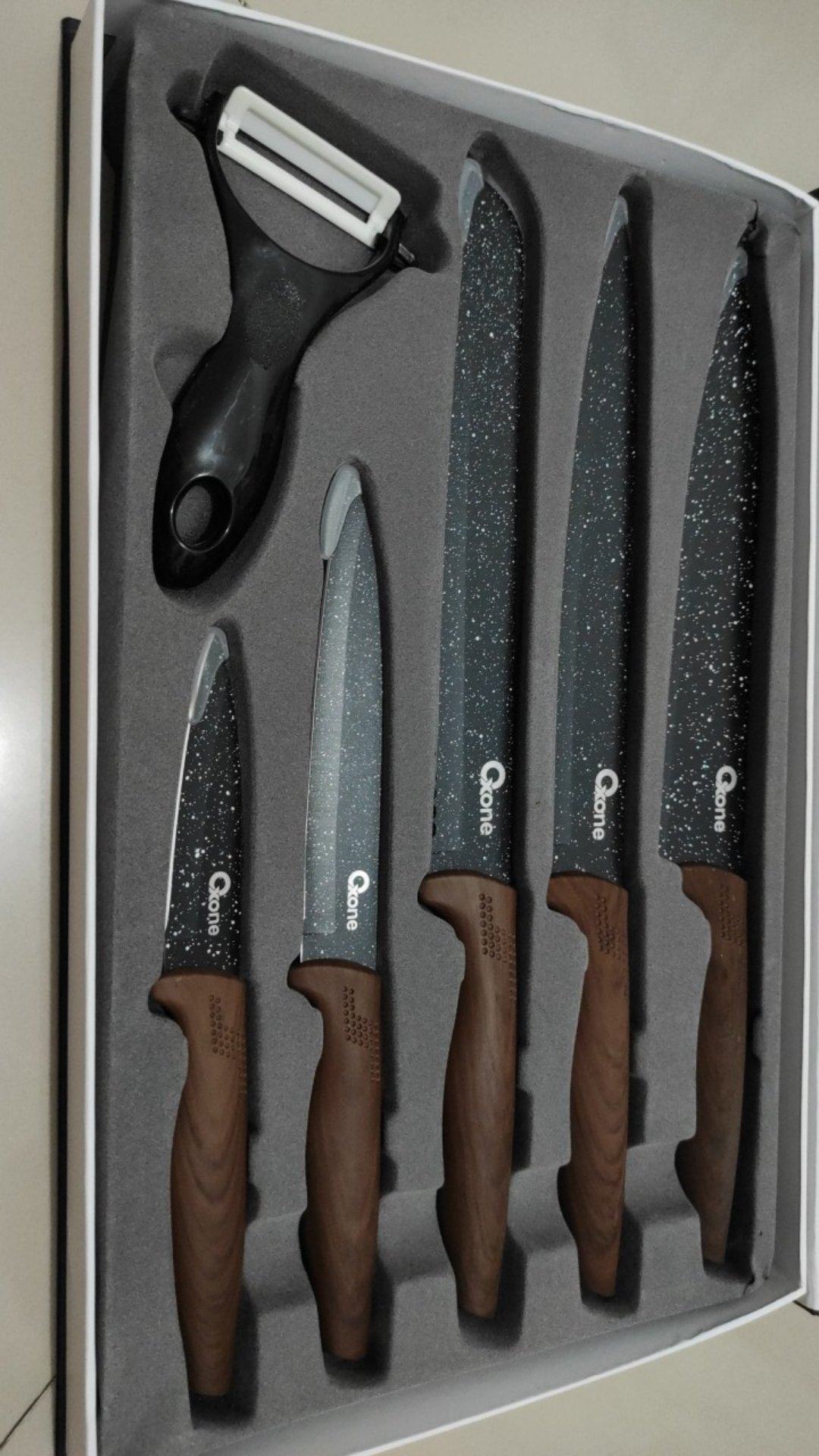 Pisau Oxone Black Marble Set Ox 605