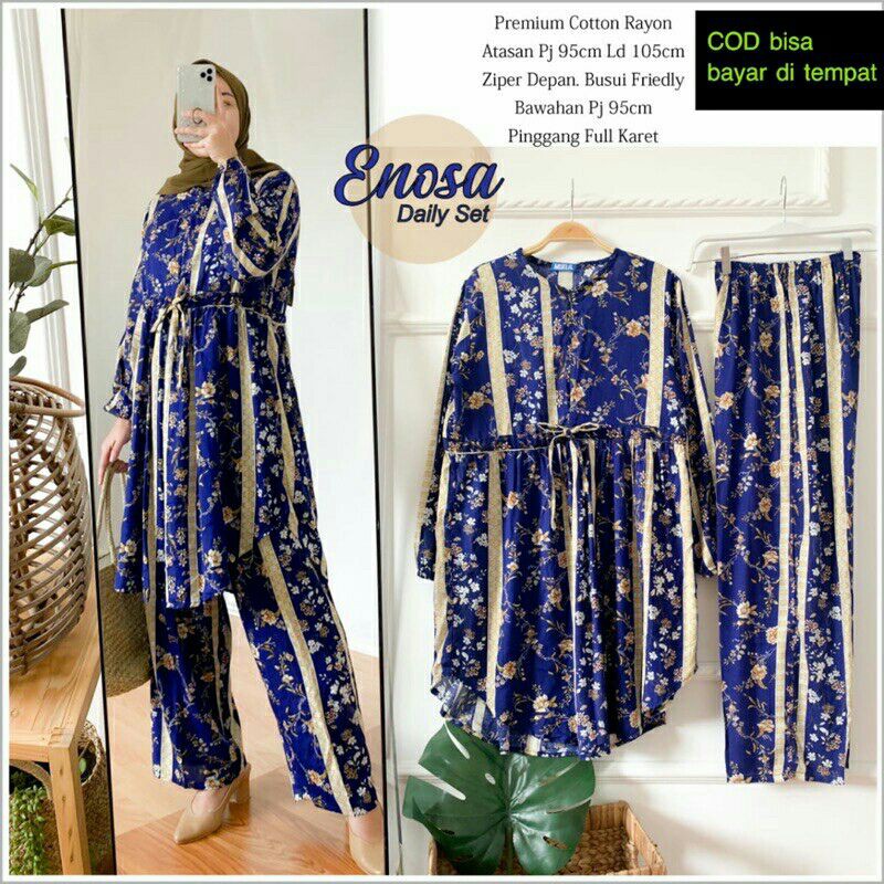 BAJU SETELAN TERBARU 2020 | SET WANITA JUMBO  | ENOSA-ENOSA DAILY SET-ENOSA ONE SET-SETELAN-RAYON