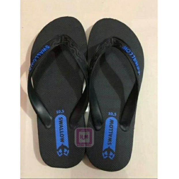 Hasna Mall - Sandal Japit Swallow Hitam Unisex Sendal Jepit Black Pearl Original Pria/Wanita