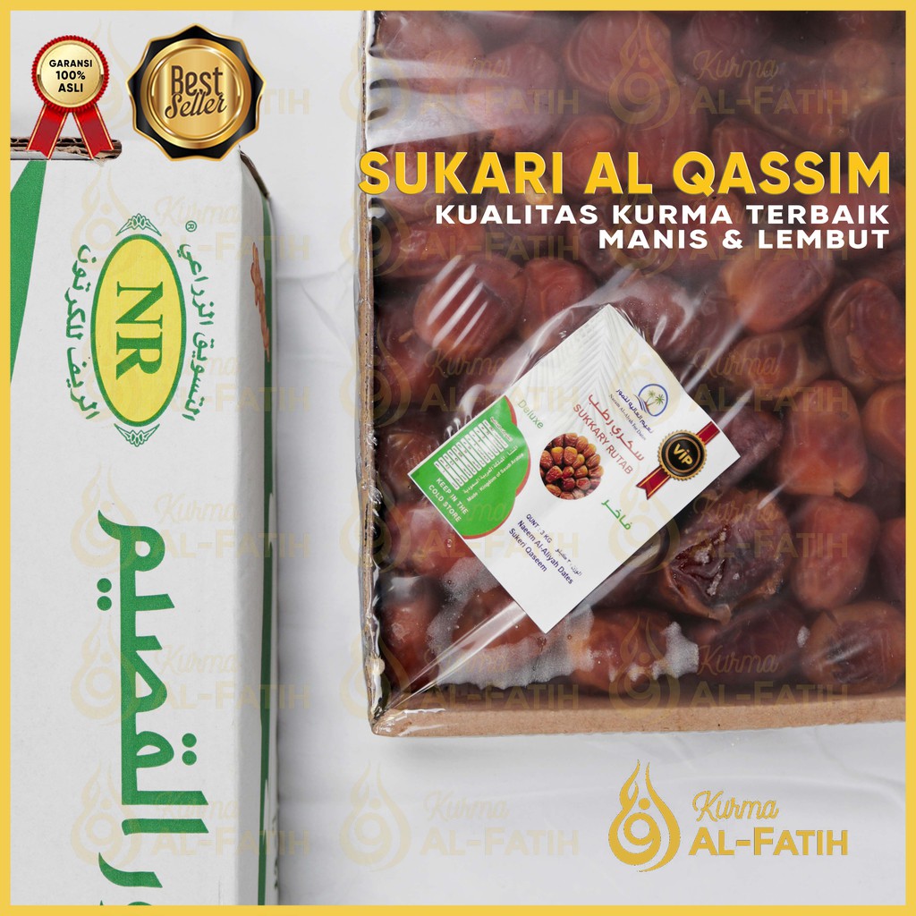 Kurma Sukari 3KG Kualitas Super Premium VIP Grade A Exclusive Packing - SUKARI 3KG VIP