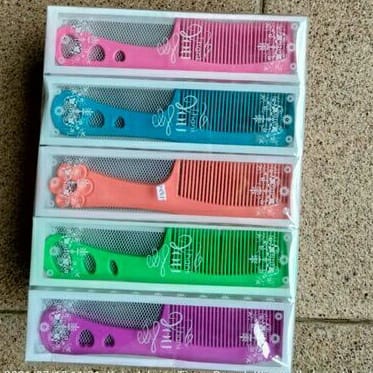 Souvenir isi 100pcs Sisir Lubang MINI kemasan Mika motif