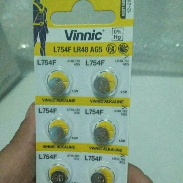battery AG5 L754F LR 48 vinnic - baterai AG5 L754F LR48 termurah