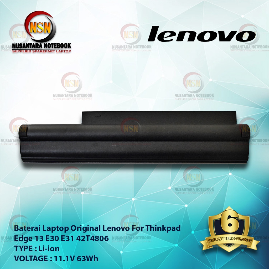 Baterai Original Laptop Lenovo THINKPAD EDGE 13 E30 E31 42T4806