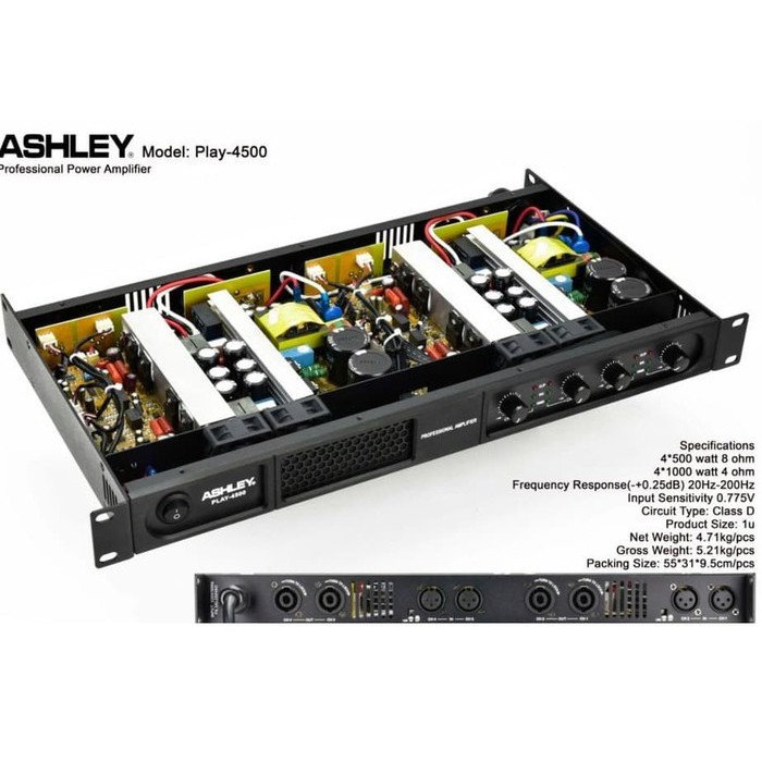 power ashley play 4500 original amplifier 4 channel class d