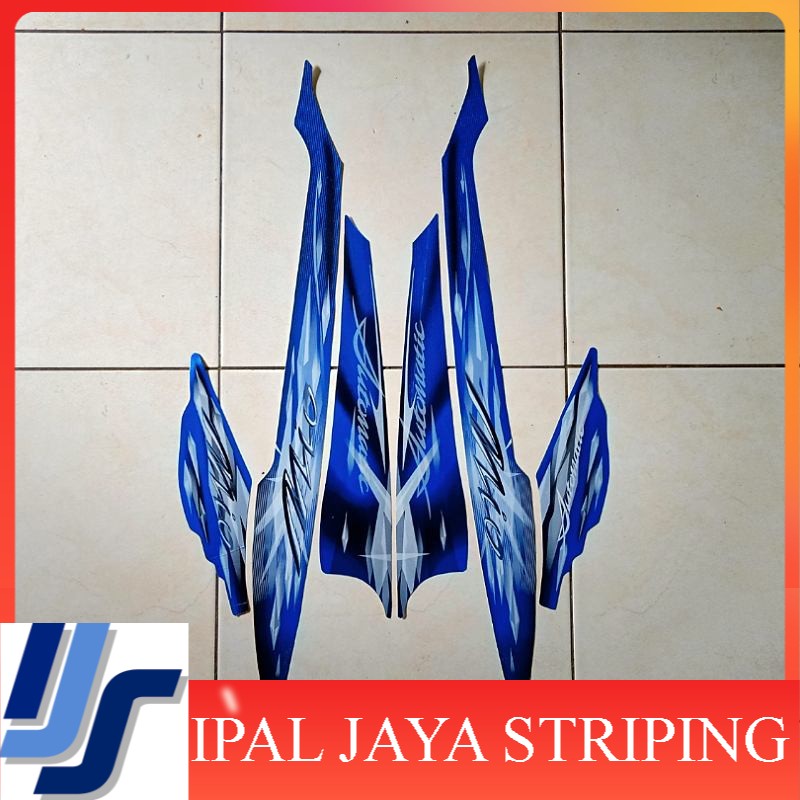 stiker striping motor mio sporty 2009 biru