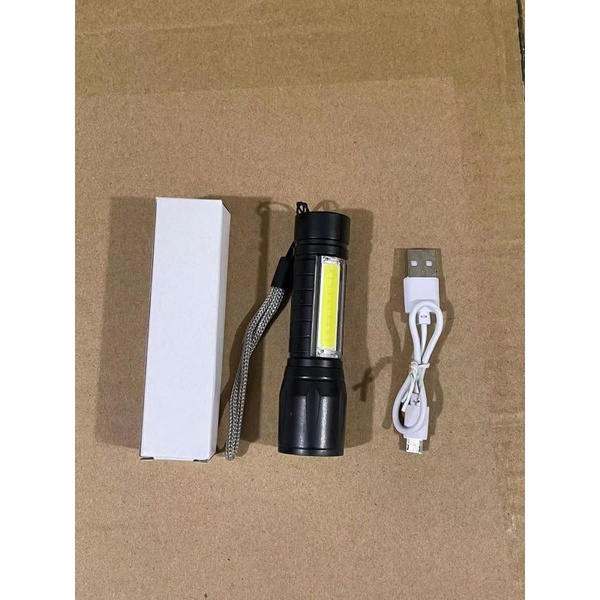 SENTER MINI XPE 2 in 1 senter COB LED ZOOM senter swat police LED light usb charger SENTER SWAT MINI