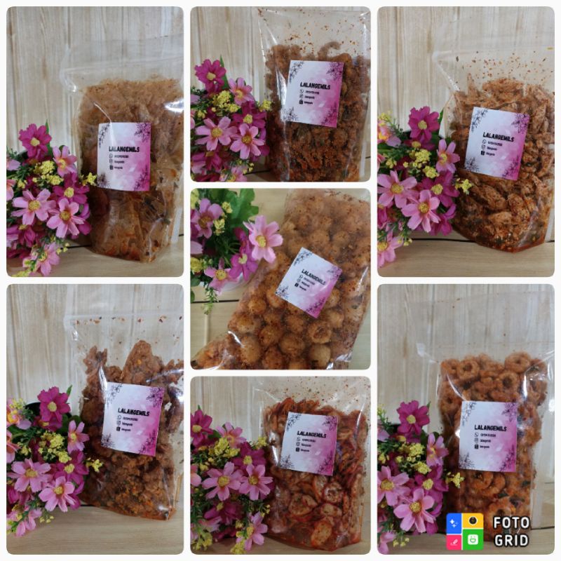 

cemilan virall khas bandung kemasan 250grm!!rasa bumbu pedes daun jeruk mantuullll!!!!