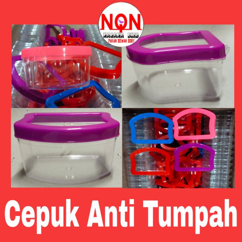 Cepuk Pakan Burung Cepuk Minum Anti Tumpah Murah Nampol 2pc