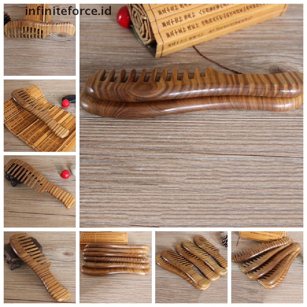 (Infiniteforce.Id) Sisir Kayu Cendana Alami Handmade Untuk Pijat Kepala