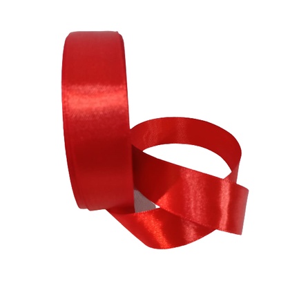 

Pita Satin / Pita Kado merah cabe Ukuran 1 Inchi Per Roll