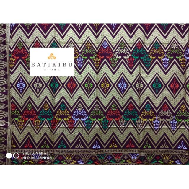 Kain Batik Pekalongan Bali Prada Motif 38 Maroon Unggul Jaya