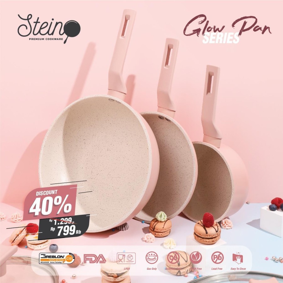 Panci set isi 3 - Glow Pan Steincookware