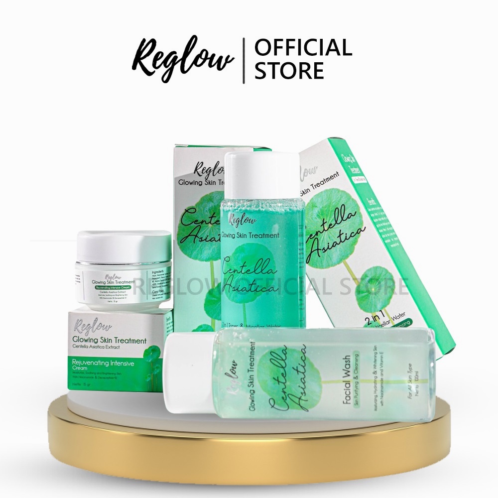 Paket Reglow Skincare Original Glowing Skin Treatment Perawatan Pemutih Wajah BPOM