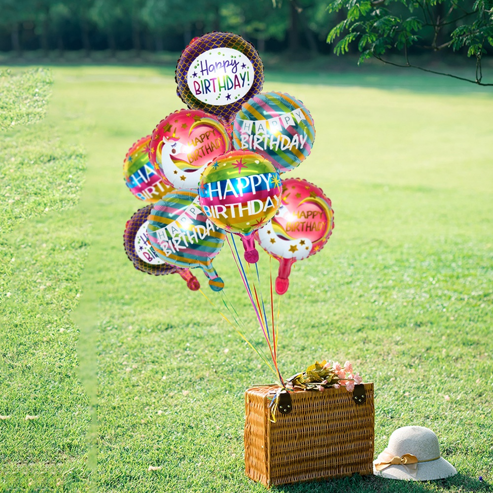 Balon Foil Tulisan Happy Birthday Warna-Warni Ukuran 10 Inci Untuk Dekorasi Natal   Balon Helium Udara Untuk Dekorasi Rumah  Perlengkapan Pesta Ulang Tahun / Pernikahan / Natal