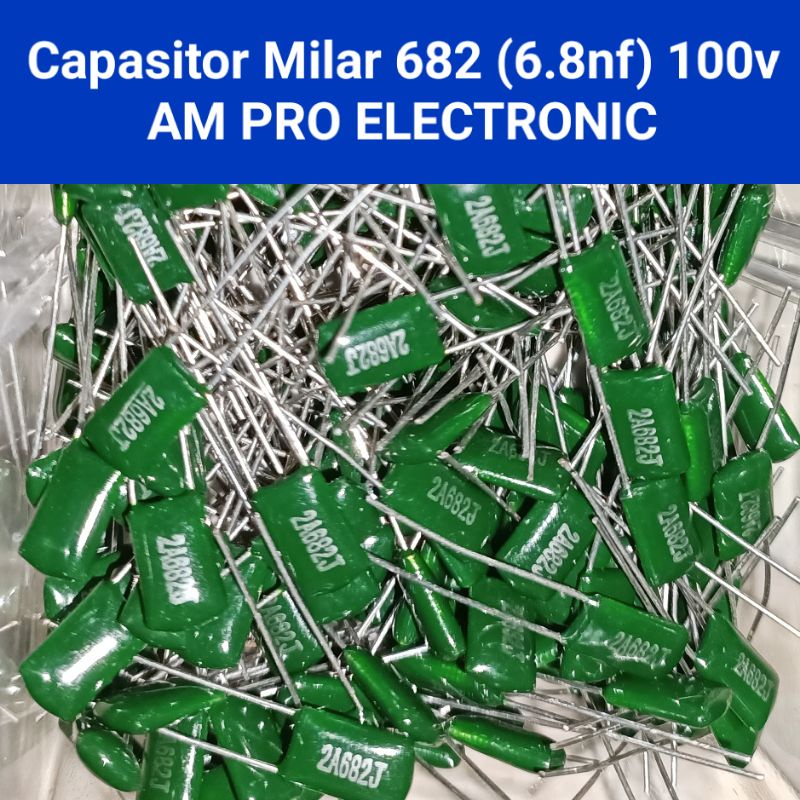 Kapasitor Milar 682 100v 6.8nf Capacitor Mylar 6n8 0.0068uf