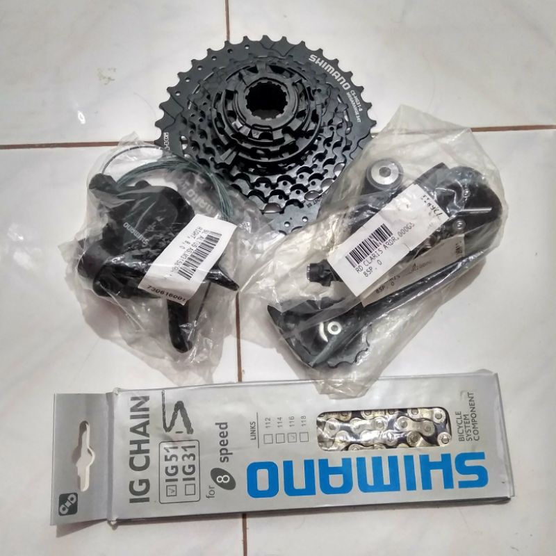 mini groupset Shimano altus mix claris r2000 gs 8 speed Minion Seli