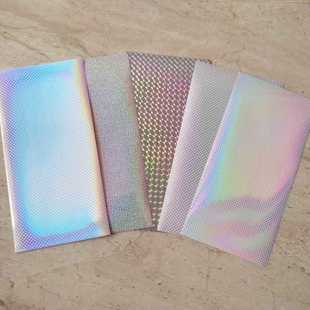 Stiker Hologram Sisik Ikan Sticker Metal Jig Lure Popper 20cm x 10cm