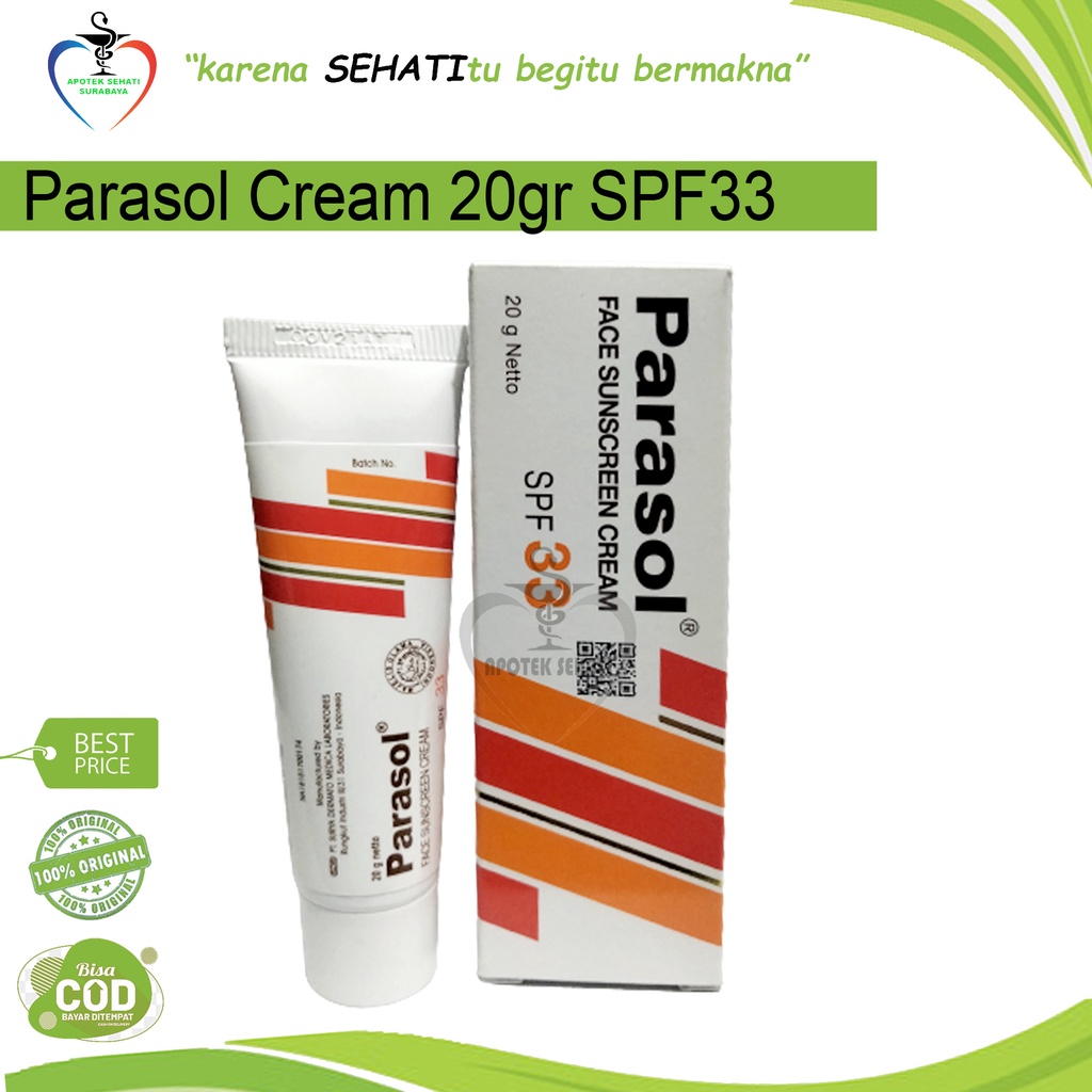 Parasol Cream Sunscreen Wajah SPF 33 20 Gr