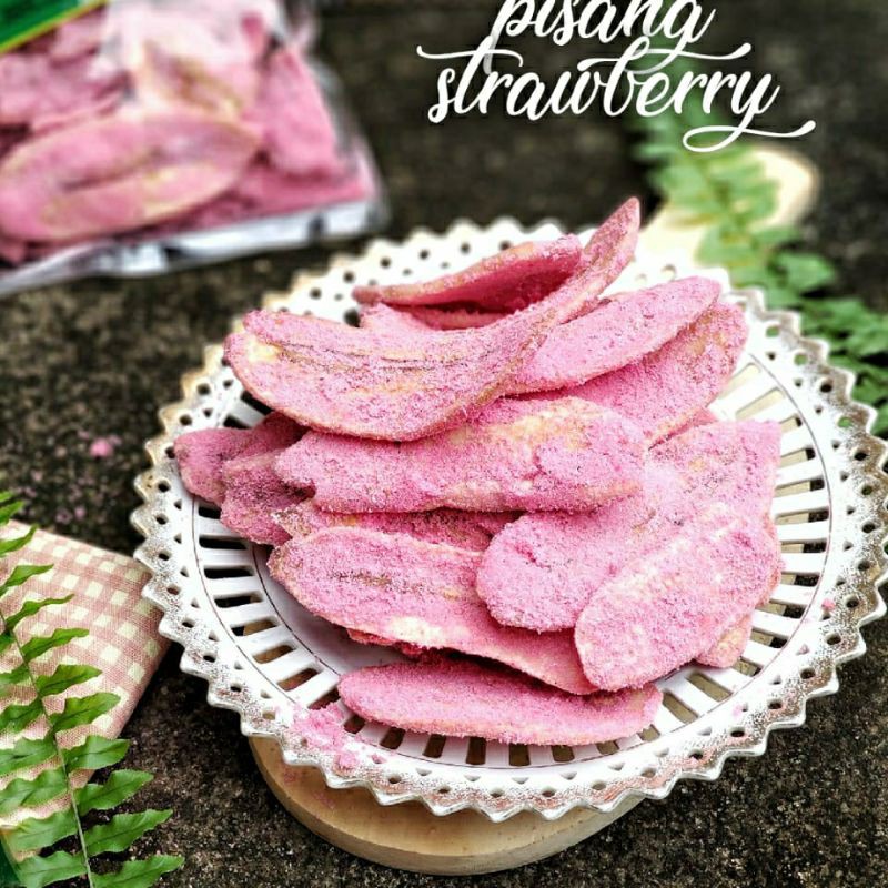 

Keripik pisang rasa stroberry