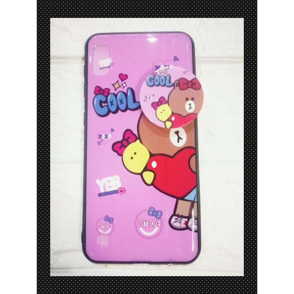 CASE POP SOKET SAMSUNG GALAXY M10 MOTIF KARTUN HELLO KITTY, COOL