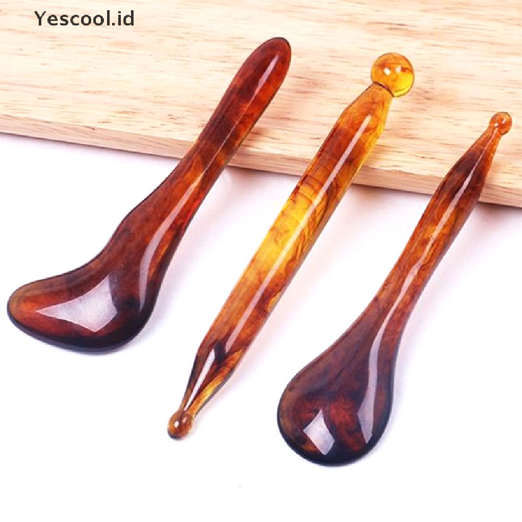 (Yescool) Alat Pijat Gua Sha Bahan Resin Untuk Kesehatan