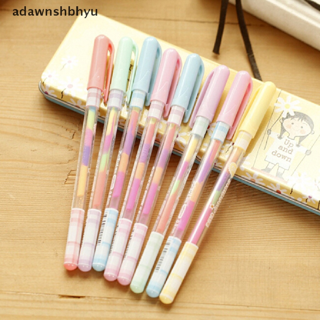 Adawnshbhyu 2pc Pulpen Stabilo Lucu Spidol Stationary Point Bolpen 6warna