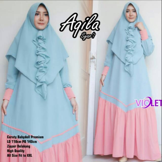 Aqila dress gamis syar,i /original