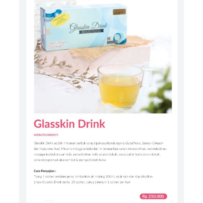 

Ms glow original glasskin drink