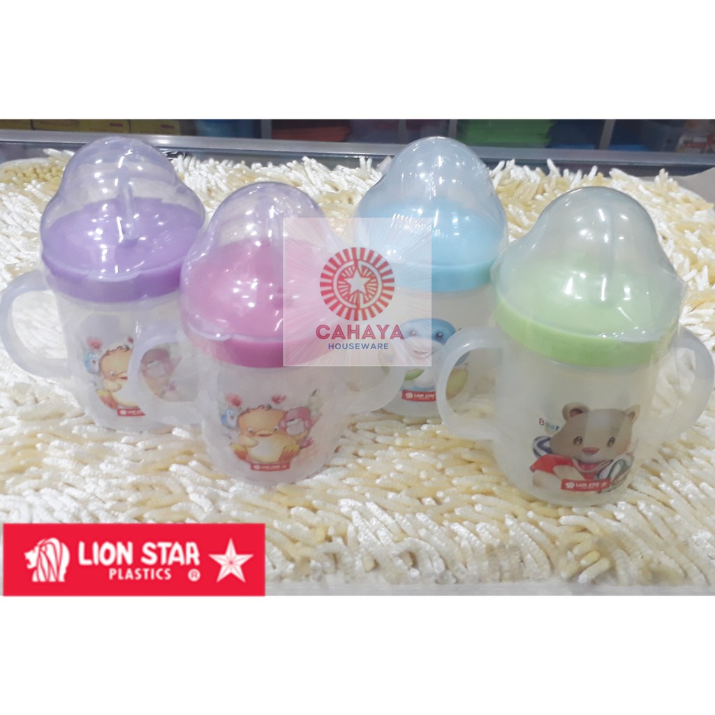 LION STAR Bambi Mug 250ml GL-72 Botol Minum/ Dot Bayi/ Gelas + Sedotan Tempat Minum Anak BPA FREE