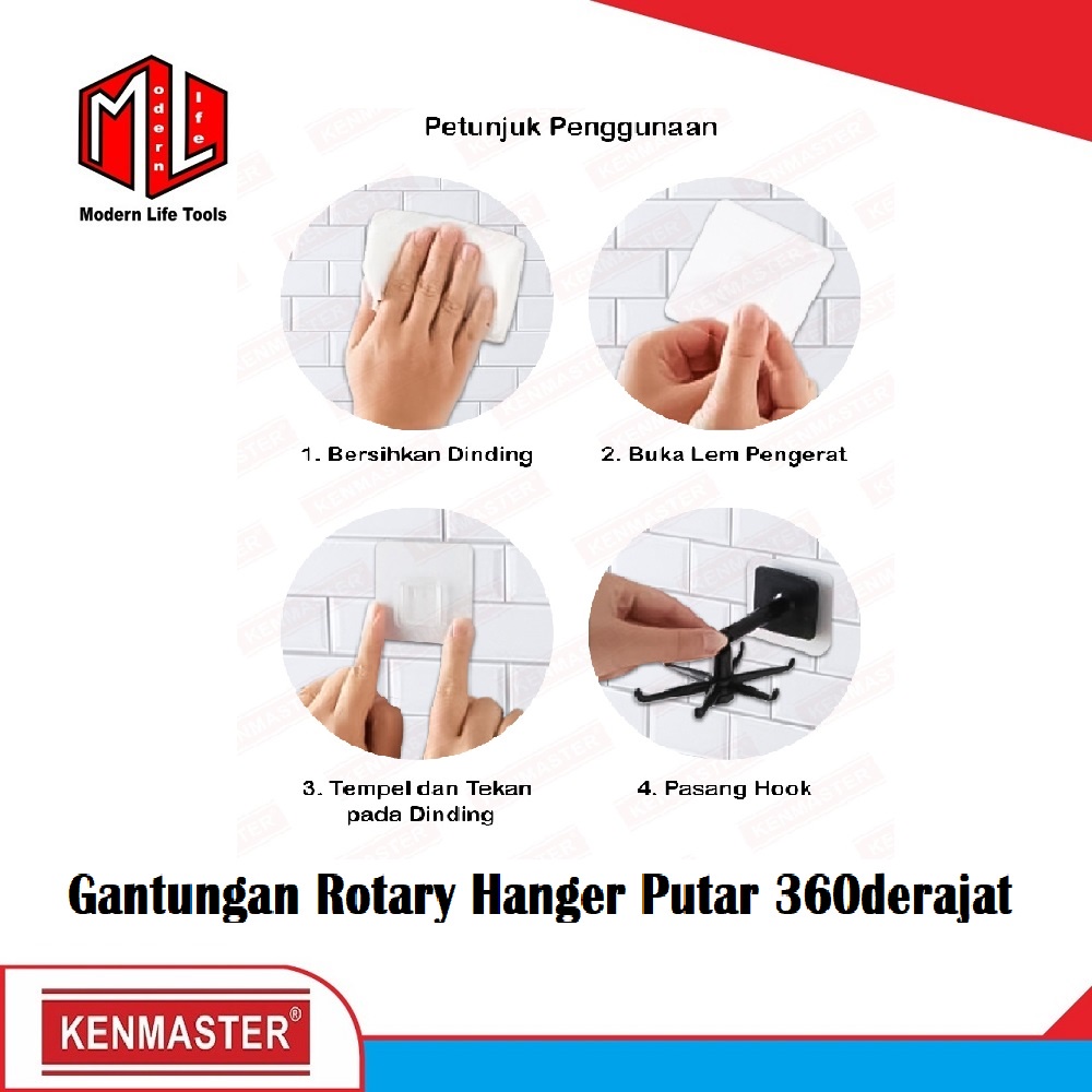 Gantungan Putar KM-624 / Rotary Hanger / Gantungan Hook Kamar Mandi