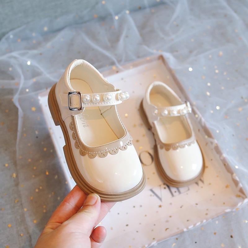 littlekiddoss SH2243 Sepatu Flatshoes Pantofel Anak Perempuan Import Sepatu Flat Mutiara Sepatu Pesta Glossy Sepatu Natal