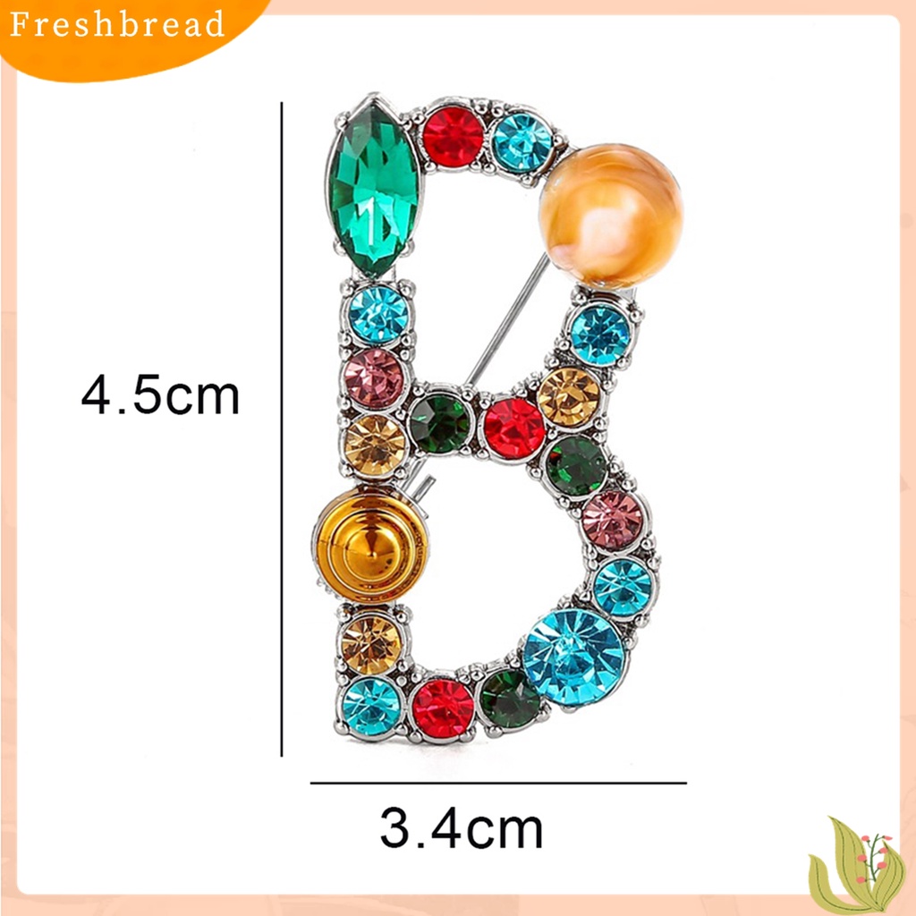 [ TERLARIS]Brooch Exquisite Beautiful Colorful Letter Brooch Pin for Banquet