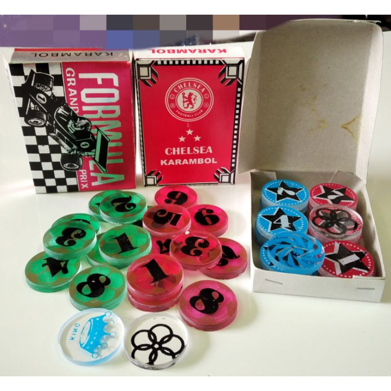 BIJI KARAMBOL 5 MM PREMIUM SUPER TEBAL DIAMETER 3CM