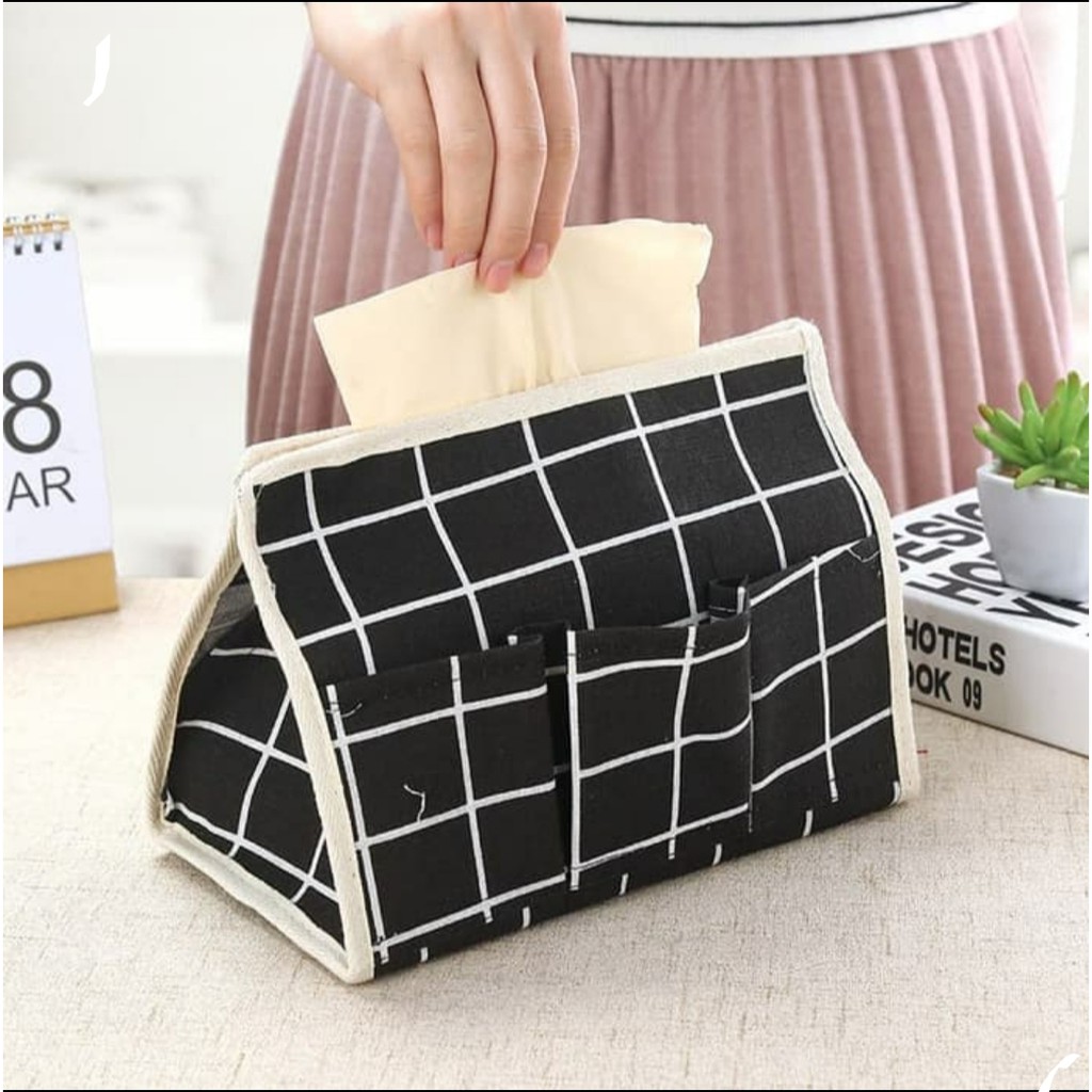 A831 TEMPAT TISSUE KOTAK TISUE 6 SEKAT Box Tissue Organizer Serbaguna